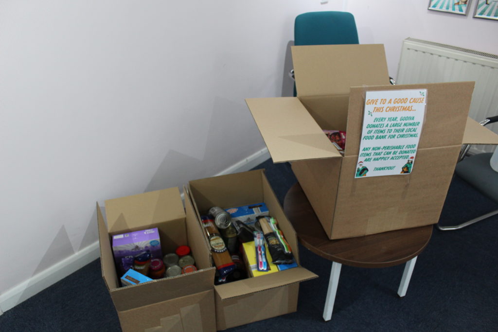 Festive Food Bank Donations Godiva Bearings